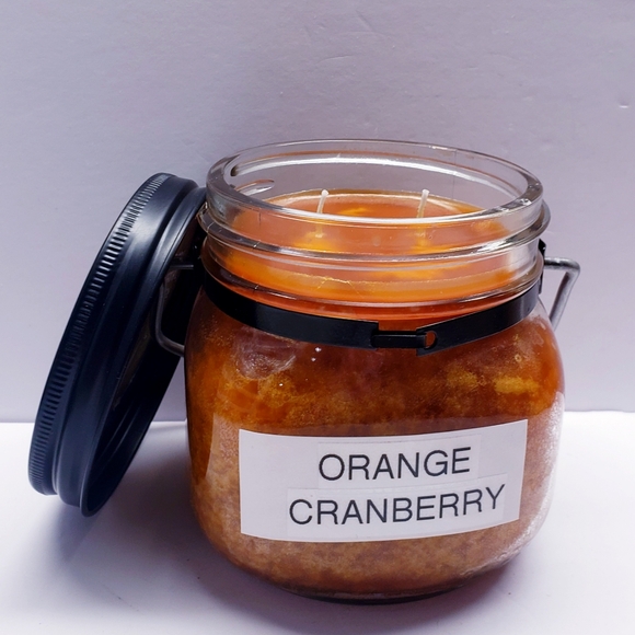 McCall’s Mason ORANGE CRANBERRY 2-Wick Candles with reusable mason jar, 16 oz - Picture 5 of 8